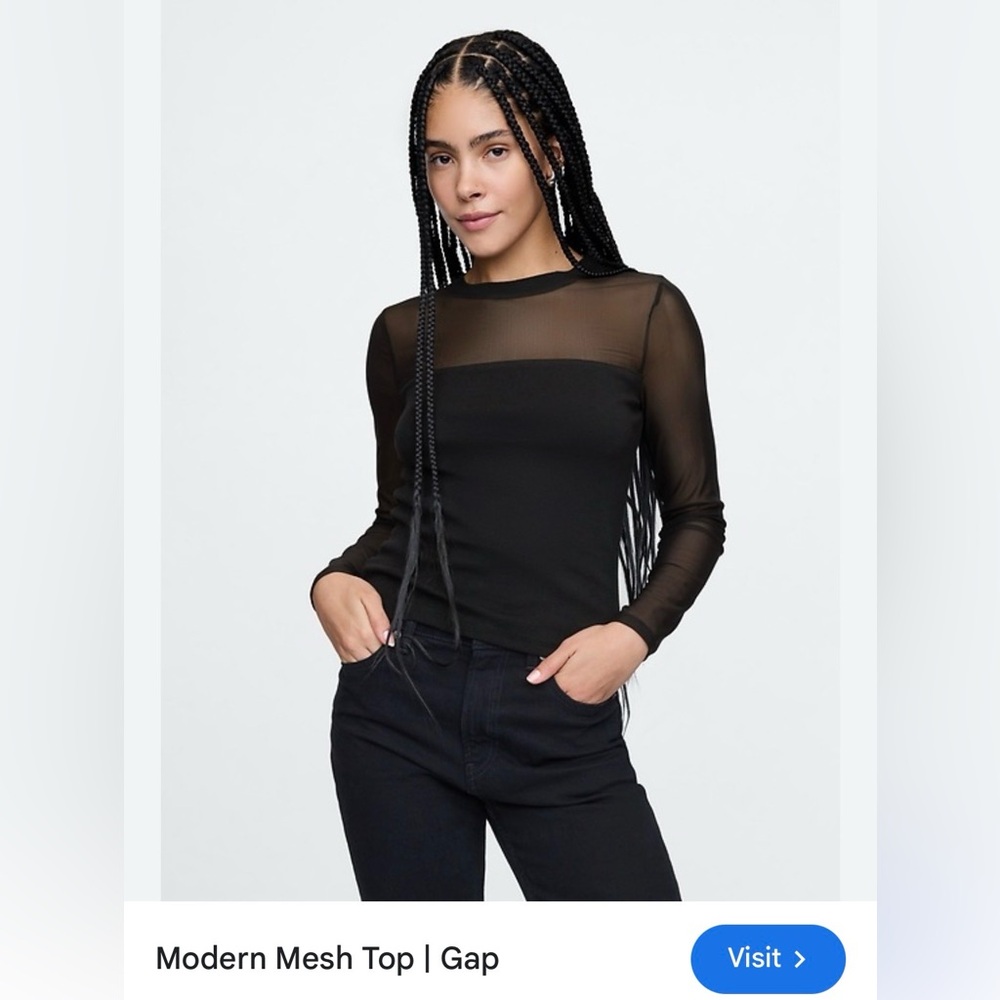 Gap Sheer Sleeve Women's Top